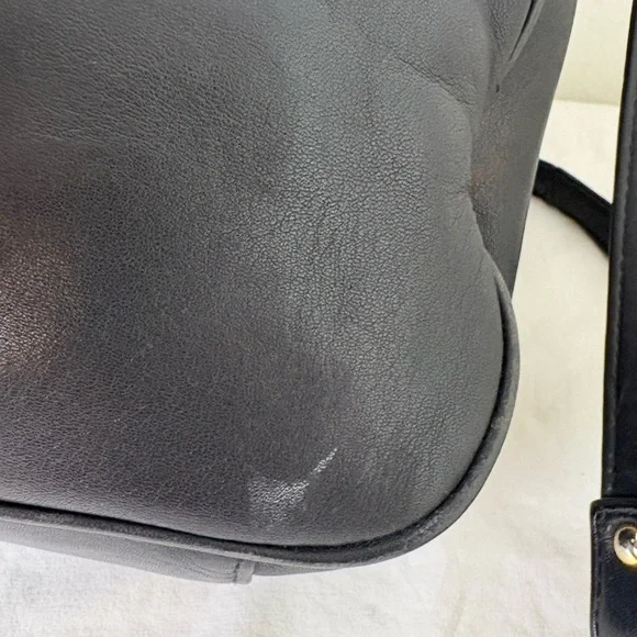 ETIENNE AIGNER Vintage Embossed Big Logo Minimalist Leather Crossbody Bag Purse - Picture 15 of 16